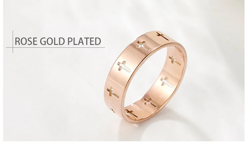 Gothic Cross Couple Ring