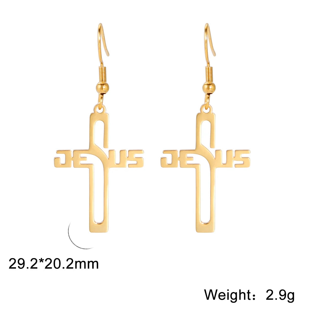 Cross Dangle Earring