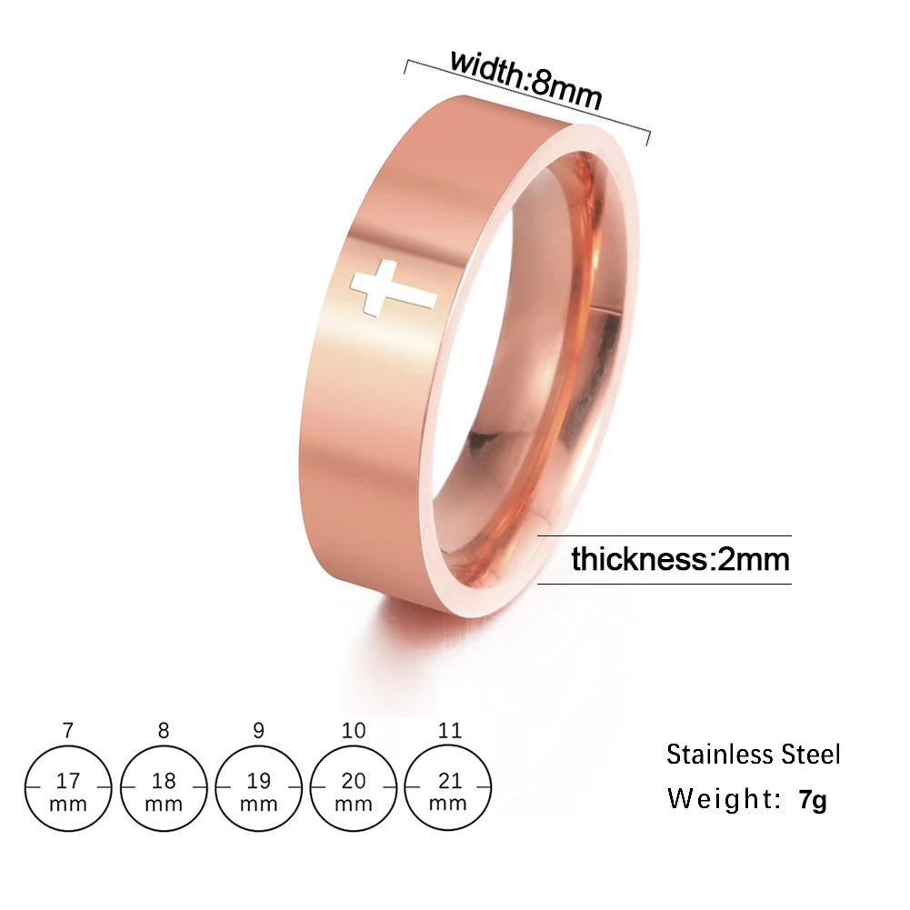 Gothic Cross Couple Ring