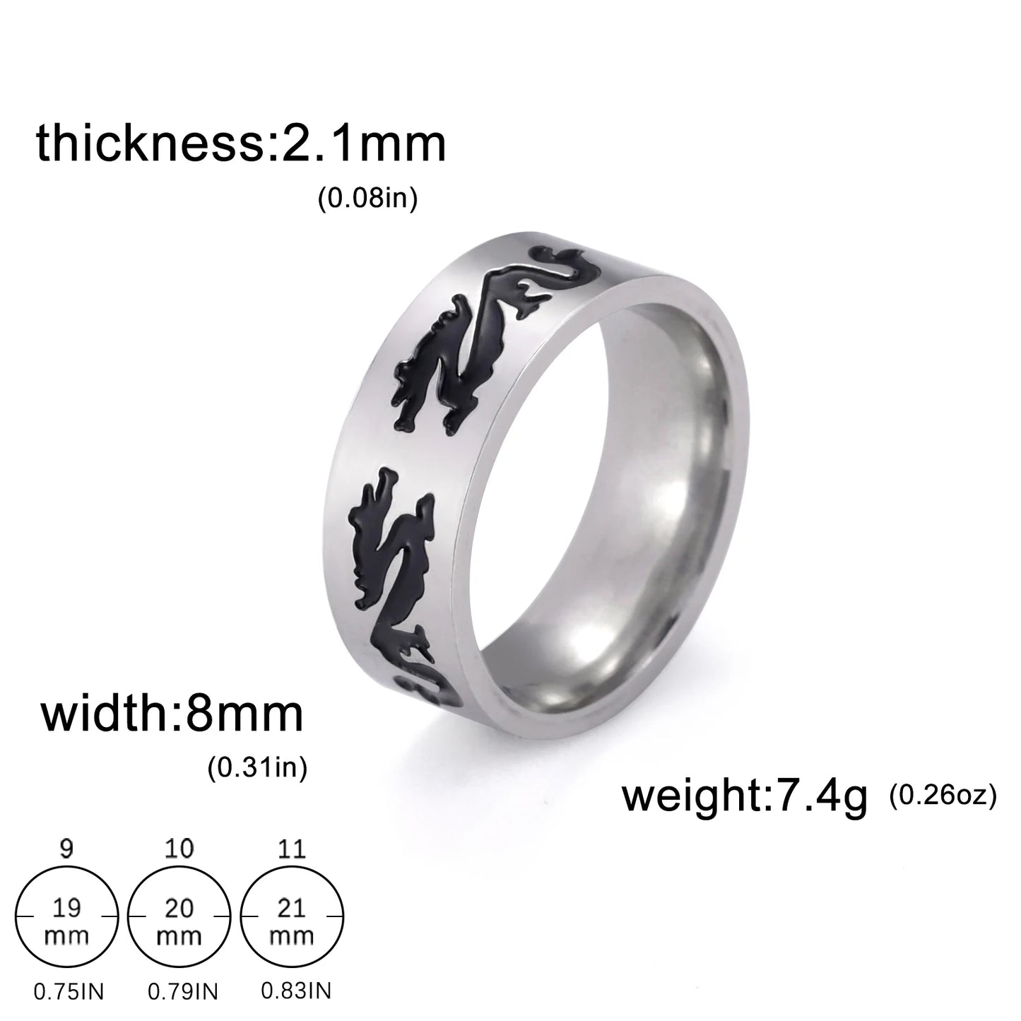 8MM Wide Jesus Cross Ring