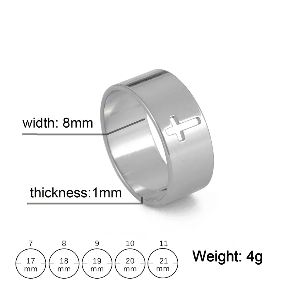 Gothic Cross Couple Ring