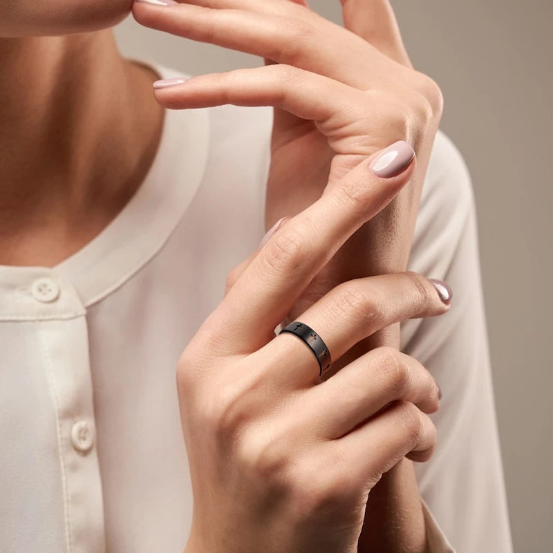 Gothic Cross Couple Ring