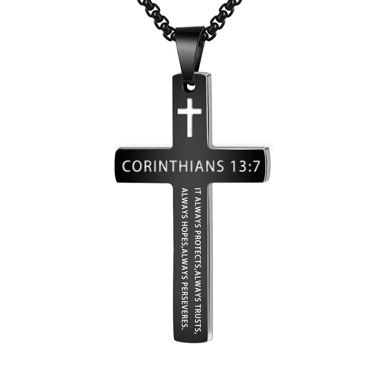 Stainless Steel Bible Verse Necklace
