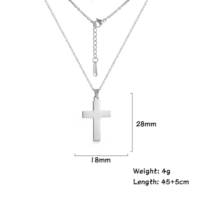 Cazador Jesus Cross Hollow Pendant Necklace