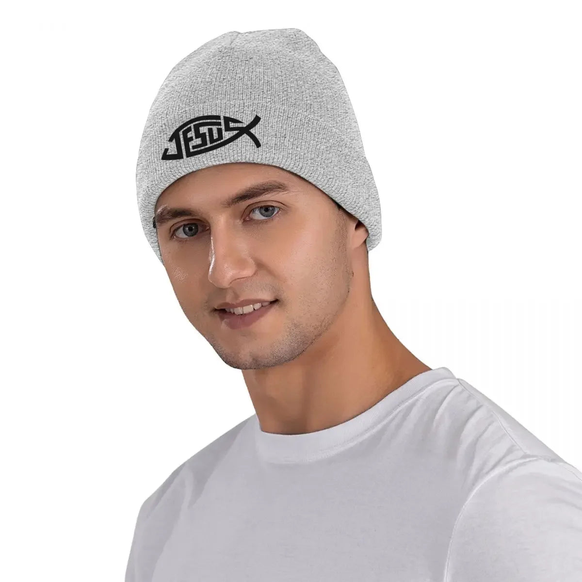 Jesus Fish Knitted Hat