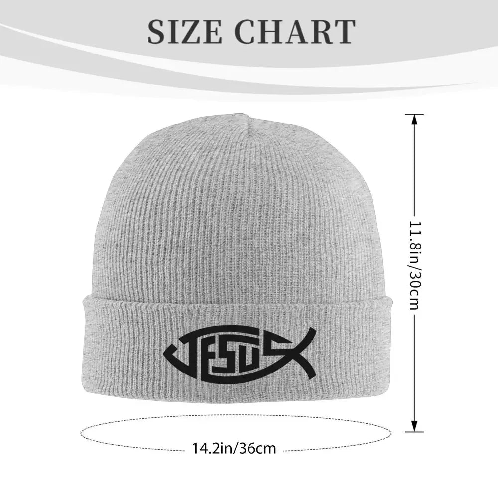 Jesus Fish Knitted Hat