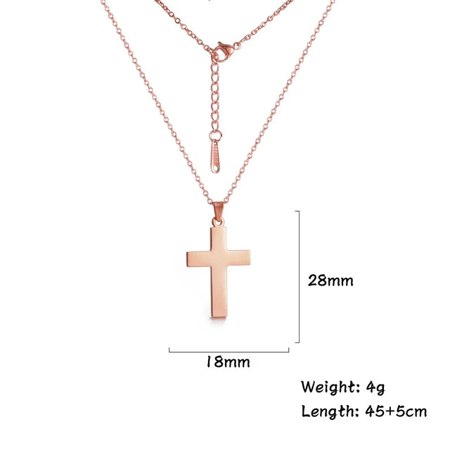 Cazador Jesus Cross Hollow Pendant Necklace
