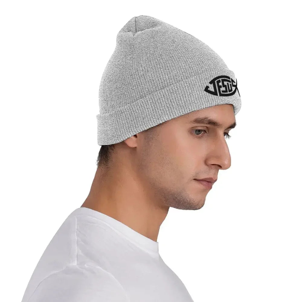 Jesus Fish Knitted Hat