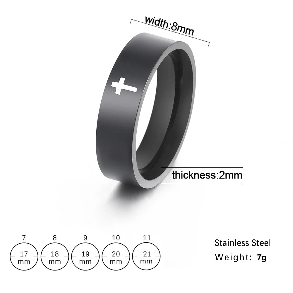 Gothic Cross Couple Ring