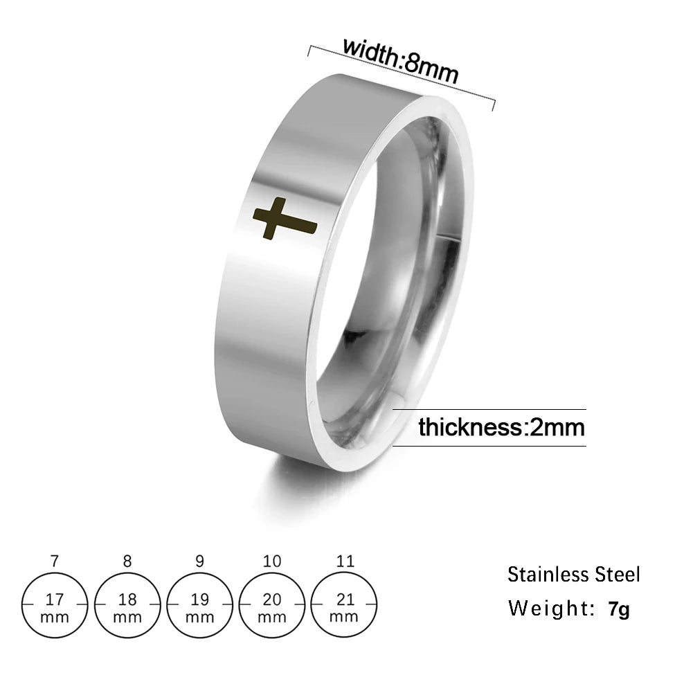 Gothic Cross Couple Ring