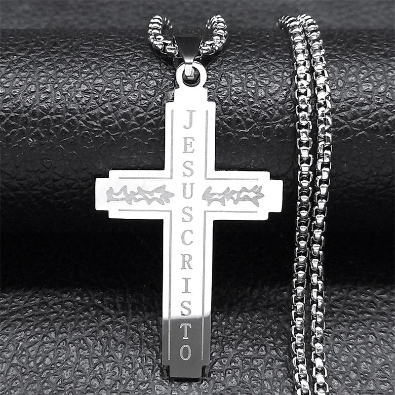Christian Bible Cross Chain Necklace