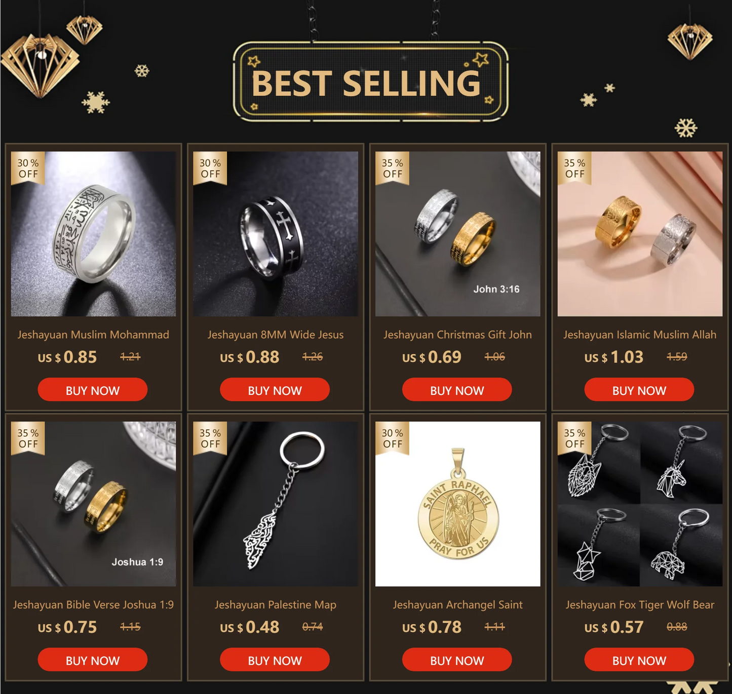 8MM Wide Jesus Cross Ring