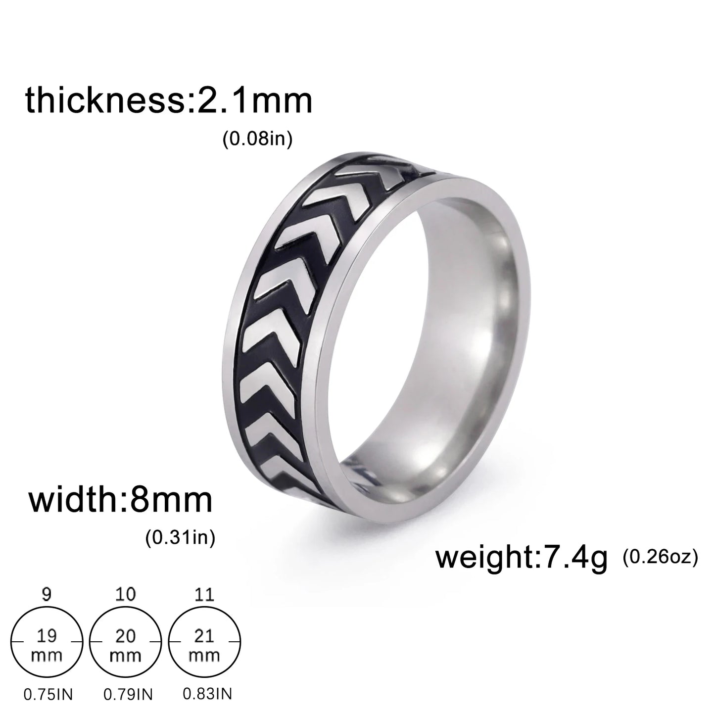 8MM Wide Jesus Cross Ring